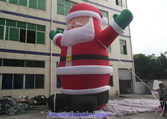 PVC Kaplı Şişme Noel Baba, Şişirilebilir Noel Süsleri Yangına Dayanıklı