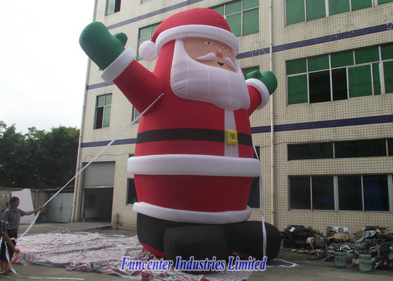PVC Kaplı Şişme Noel Baba, Şişirilebilir Noel Süsleri Yangına Dayanıklı