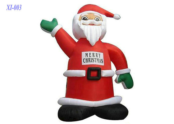 PVC Kaplı Şişme Noel Baba, Şişirilebilir Noel Süsleri Yangına Dayanıklı
