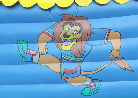 Sarı Zürafa Şişme Açık Oyuncaklar Blow Up Bouncy Castle Çift İğne Safe Stitching
