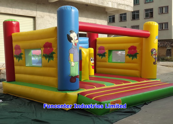 Şişme Bouncy Castle Çiçek Desen Yüksek Dayanıklılık Malzemeleri Oynayan Çocuklar