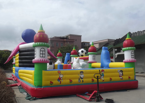 0.55 mm Kalınlık Şişme Splash Park, Şişme Eğlenceli Park UV Koruyucu Featuring