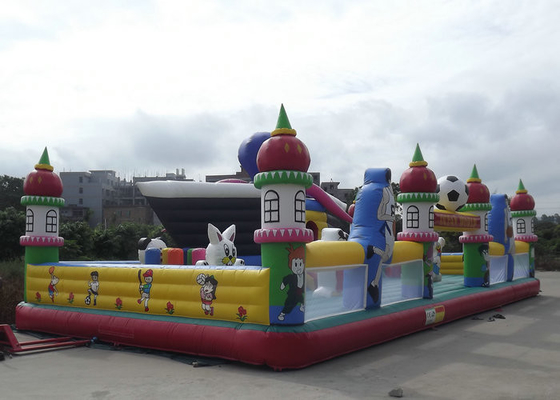 0.55 mm Kalınlık Şişme Splash Park, Şişme Eğlenceli Park UV Koruyucu Featuring