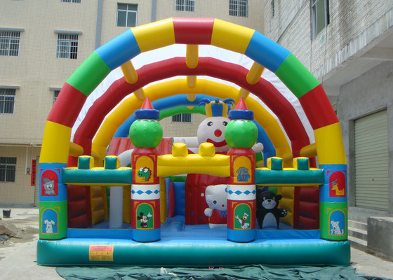 OEM Kabul Edildi Bounce House Park, Bounce House Eğlence Parkı 1000D PVC