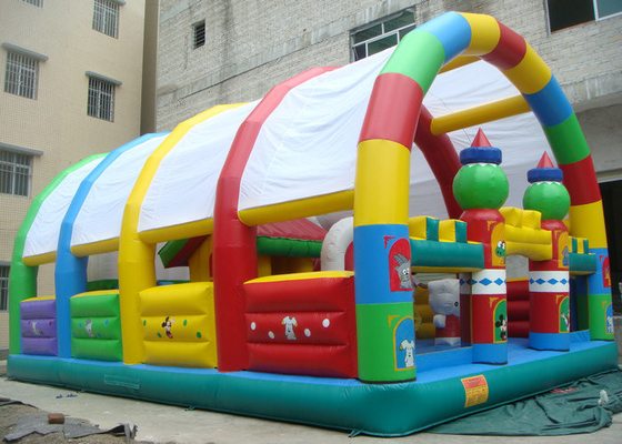 OEM Kabul Edildi Bounce House Park, Bounce House Eğlence Parkı 1000D PVC