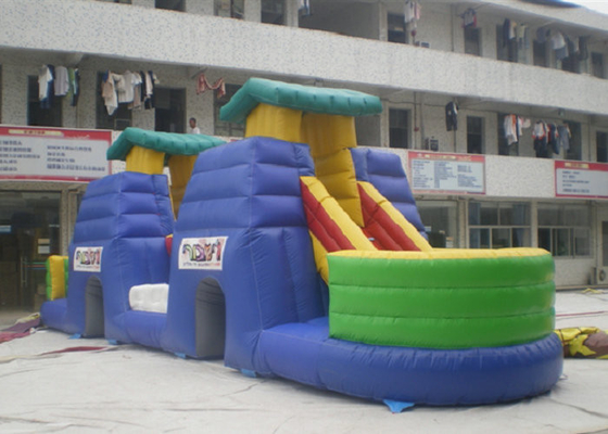 Çocuk Oyunları Şişme Eğlence Parkı 20x6m Boyut Yüksek Dayanıklılık PVC
