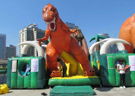 Dışarıda Şişme Eğlence Parkı, Çerçeve Geciktirici, Geniş Blow Up, Dinosour