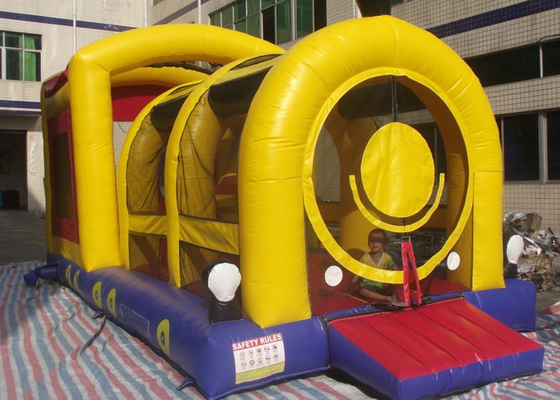 Tren Şekilli Engel Ders Bounce House Bedava Çocuklar İçin Bouncy Play