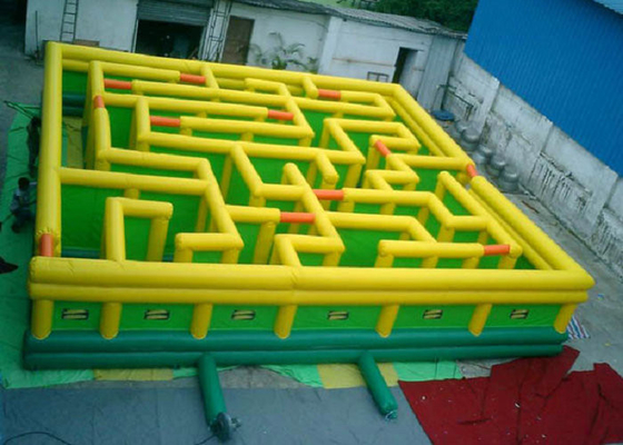Özel Made İnteraktif Şişme Labirent, Bounce House Labirent Dörtlü Dikiş
