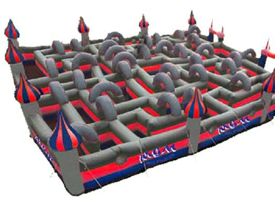Özel Made İnteraktif Şişme Labirent, Bounce House Labirent Dörtlü Dikiş