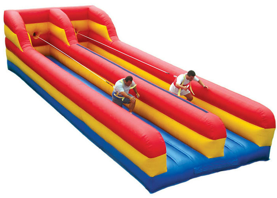 İki Şeritli Şişme Spor Oyuncakları Bungee Run Aşınma Direnci Çocuk ve Yetişkinler için