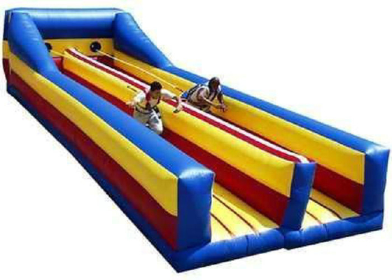 İki Şeritli Şişme Spor Oyuncakları Bungee Run Aşınma Direnci Çocuk ve Yetişkinler için