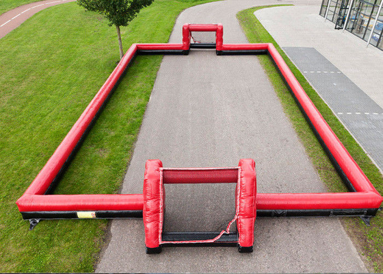Açık Etkileşimli Şişme Spor Oyuncakları 0.55mm PVC Futbol Arena Oyun Alanı
