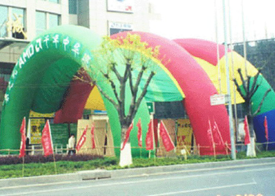 Kırmızı Açık Hava Şişme Çadır PVC Kaplı Naylon İş İçin Reklam Verin