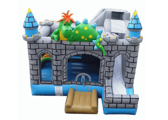 Dinozor Tasarım Bouncy Jumping Kaleler 0.55 mm Kalınlık PVC Uzun Ömrü