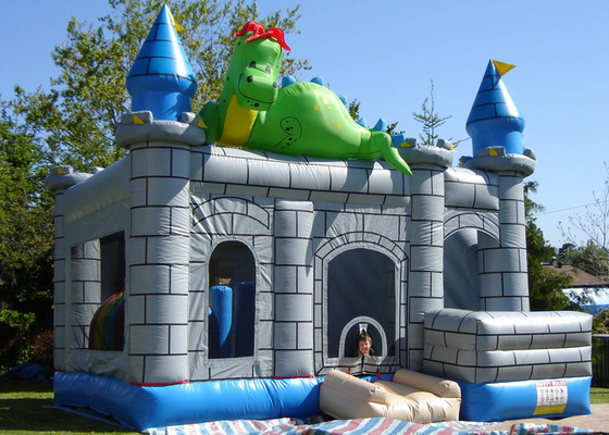 Dinozor Tasarım Bouncy Jumping Kaleler 0.55 mm Kalınlık PVC Uzun Ömrü
