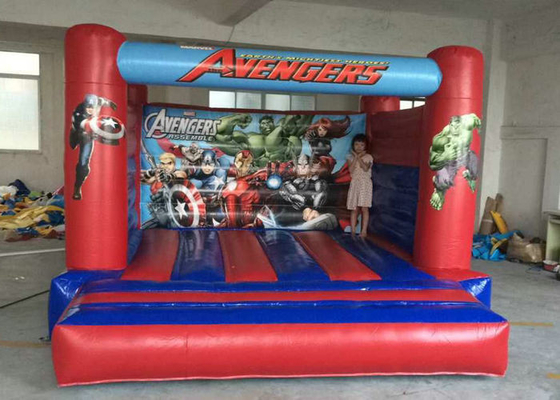 SGS&amp;#39;ye Sahip Superman Baskılı İç Mekân Bouncy Castle Alev Geciktirici Onaylandı