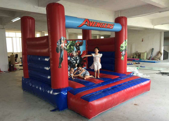 SGS&amp;#39;ye Sahip Superman Baskılı İç Mekân Bouncy Castle Alev Geciktirici Onaylandı
