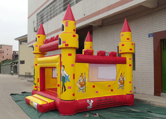 Özel Made PVC Şişme Bouncy Castle Dörtlü Dikiş İle Güçlü