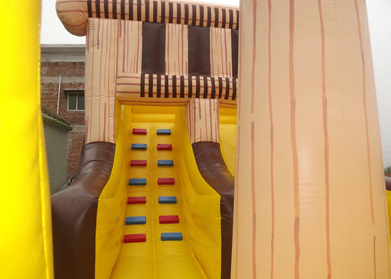 Korsan Gemi Şekil Inflatable Açık Oyuncaklar Dörtlü Dikiş OEM Kabul