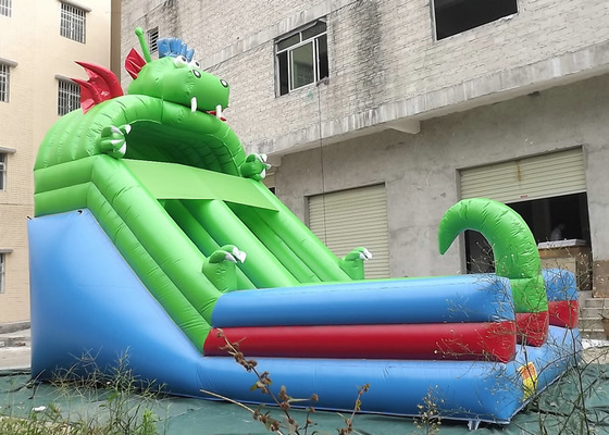 Dinozor Tasarım Ticari Şişme Slide Alev Geciktirici Plato PVC