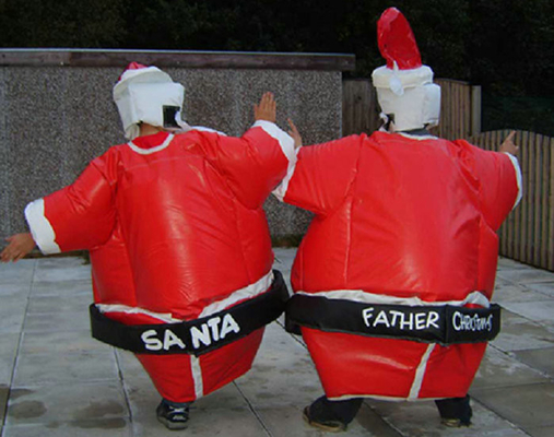 Noel Santa Sumo Takımları, Blow Up Çocuklar / Yetişkinler için Sumo Suit Xmas Play