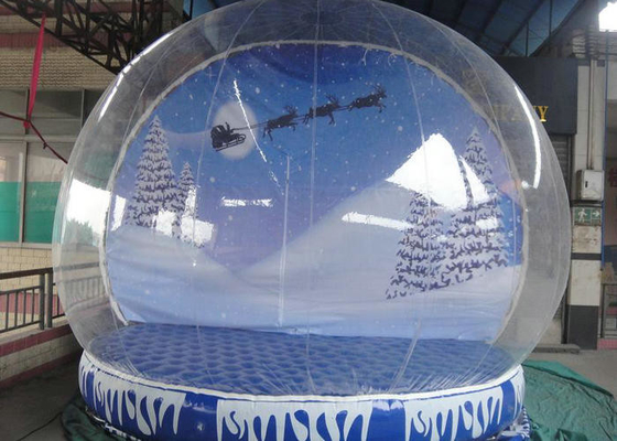 Su geçirmez Noel Blow Up Kar küresi, Şişme Çim Kar Globe Yüksek Güvenlik