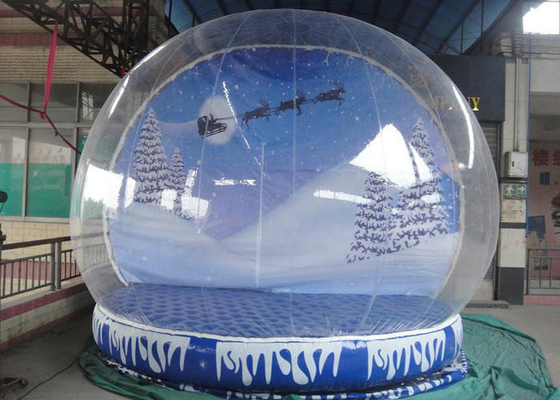 Su geçirmez Noel Blow Up Kar küresi, Şişme Çim Kar Globe Yüksek Güvenlik