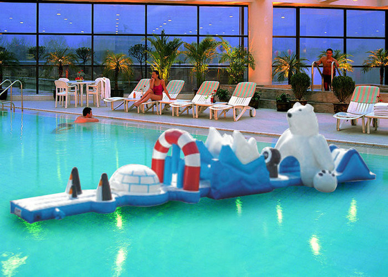 Eko Dostu Şişme Su Oyuncakları Yırtılmaya Dayanıklı Bouncy Obstacle Course