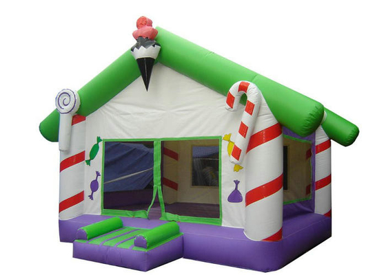 4m Uzunluk PVC Şişme Noel Evi, Şişme Atlama Evi Yırtılma Dirençli