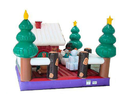 4m Uzunluk PVC Şişme Noel Evi, Şişme Atlama Evi Yırtılma Dirençli