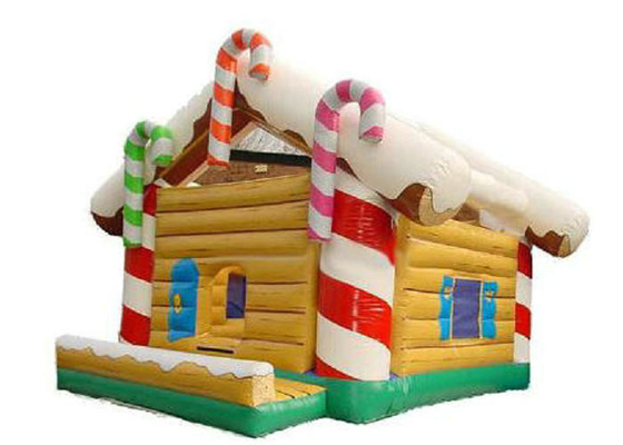 4m Uzunluk PVC Şişme Noel Evi, Şişme Atlama Evi Yırtılma Dirençli