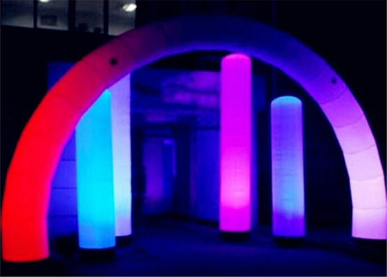 Akşam Reklam Sütun Şişme LED Lamba Özelleştirilmiş Logo Baskılı