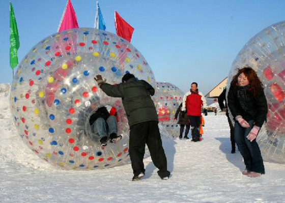 2.2m 3.0m Dia Şişme Dış Mekan Oyuncakları Yangın Geciktirici Big Hamster Ball