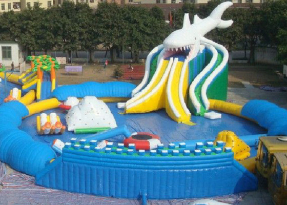 Açık PVC Şişme Su Parkı OEM Havuz Su Kaydıraç ile Özelleştirilmiş