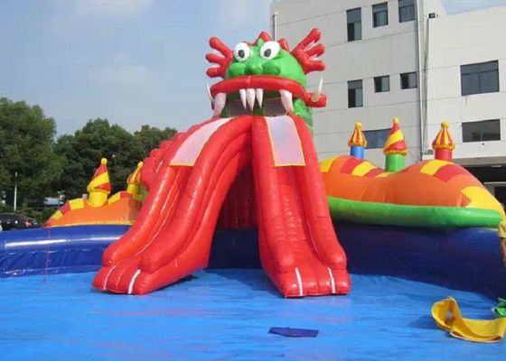 Plato PVC Şişme Su Parkı Havuz Kaydırmalı Çift İğne Kasa Dikiş
