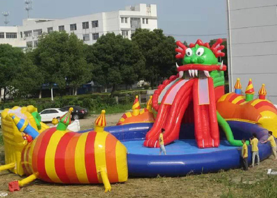 Plato PVC Şişme Su Parkı Havuz Kaydırmalı Çift İğne Kasa Dikiş