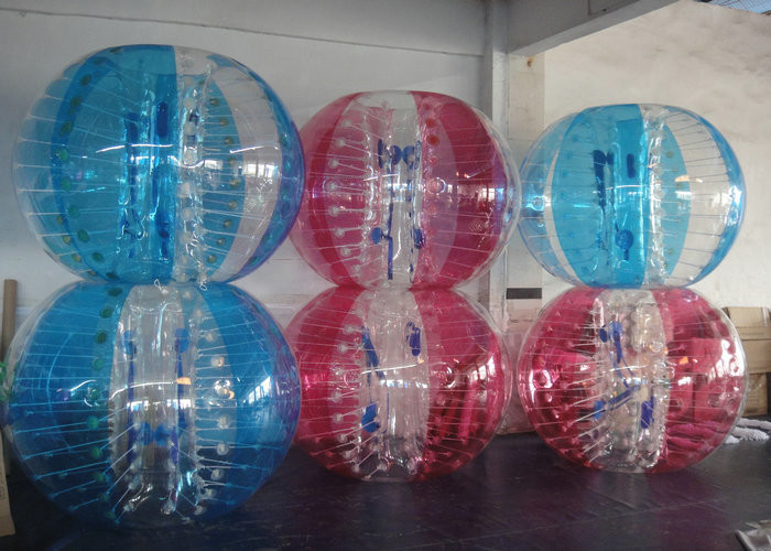 Açık Hava Çalmak için Renkli Şişme Kabarcık Top Zorbing Futbol Tampon Topu