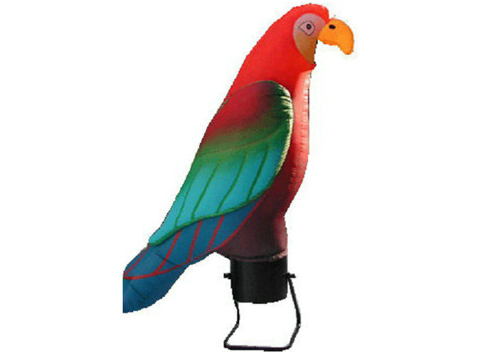 Renkli Parrot Şişme Rüzgar Dansçısı, Şişme Promosyon Ürünleri Dayanıklı Malzemeler