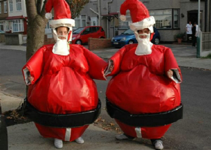 Noel Santa Sumo Takımları, Blow Up Çocuklar / Yetişkinler için Sumo Suit Xmas Play