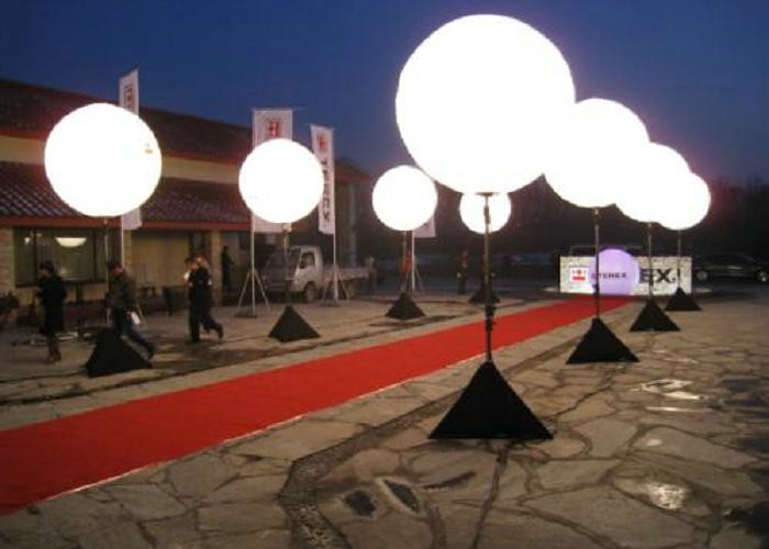 Beyaz Renk Işık Balonları, Şişme Aydınlatma Dekorasyon 1.5m Çap